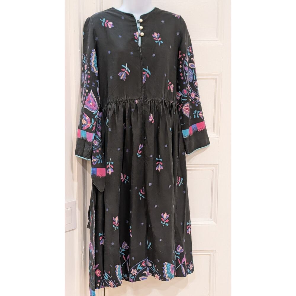 David Brown Women's Vintage Maxi Blue A-Line Dress Size S